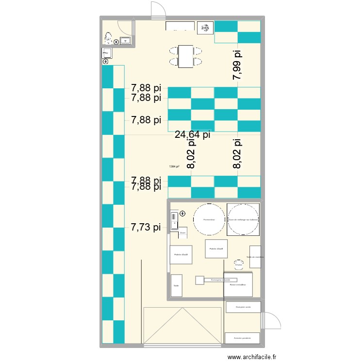 St-Apollinaire VO4. Plan de 2 pièces et 153 m2