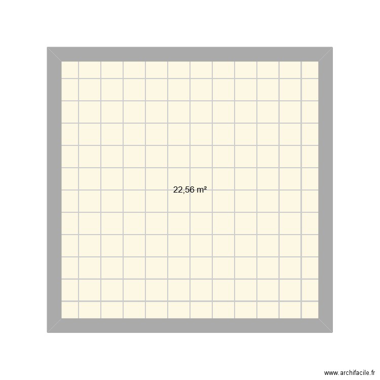 Test. Plan de 1 pièce et 23 m2