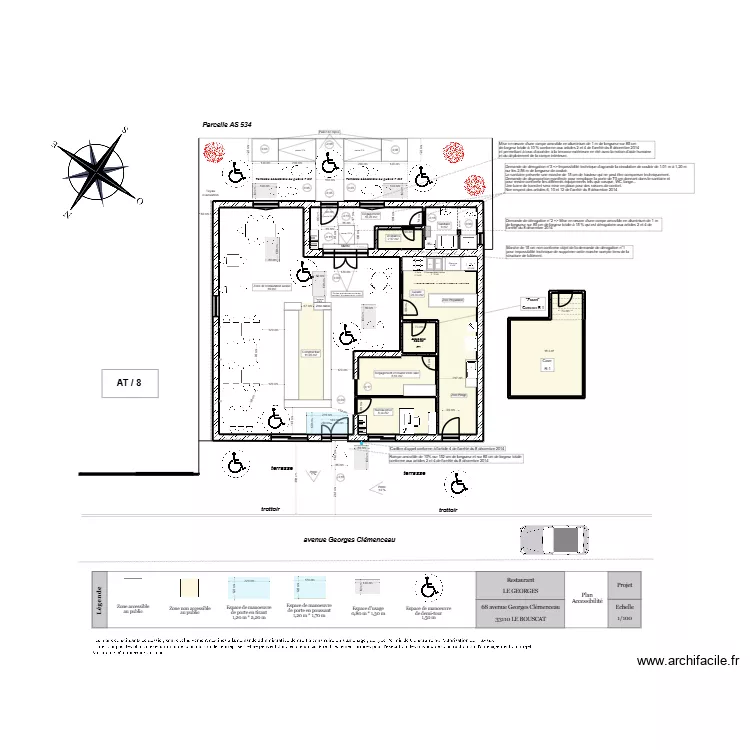 ppa100 Le Georges. Plan de 9  et 176 m²