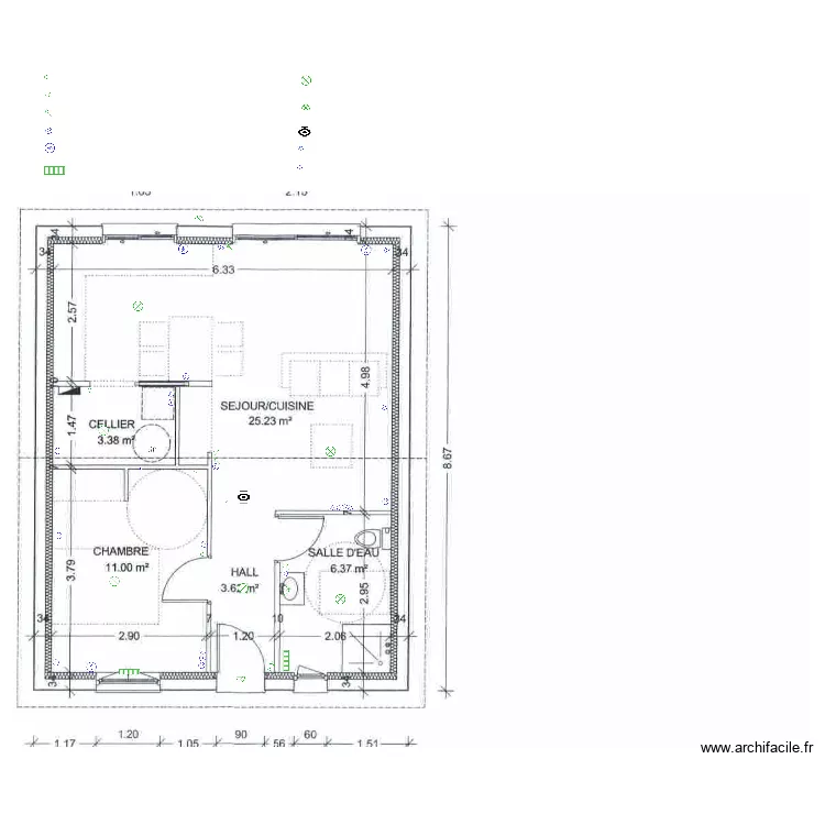 plan T2 MAJEAU. Plan de plan T2 MAJEAU. Plan de