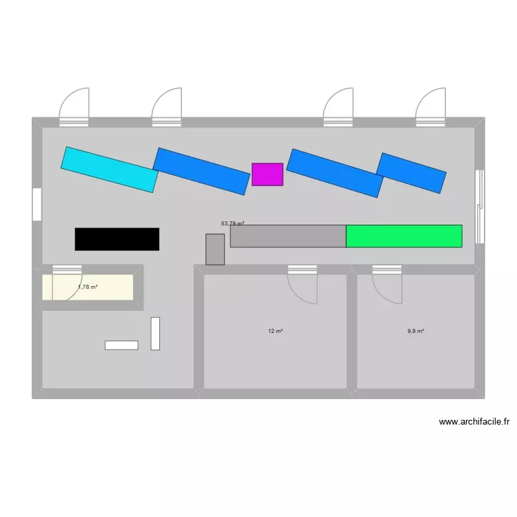 Peugeot Bassu 3. Plan de 4 Pièces et 77 m² Peugeot Bassu 3. Plan de 4 Pièces et 77 m²