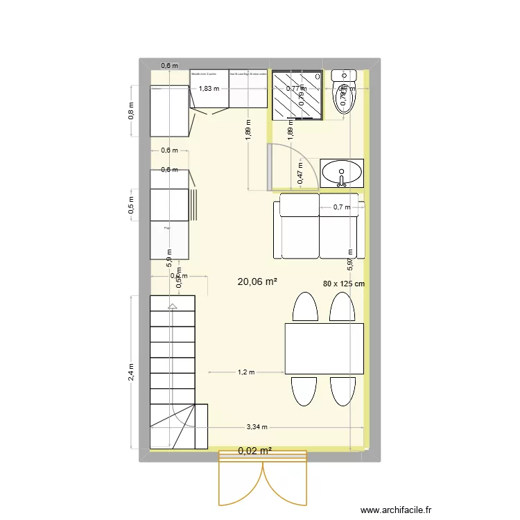 566. Plan de 2 et 20 m² 566. Plan de 2 et 20 m²