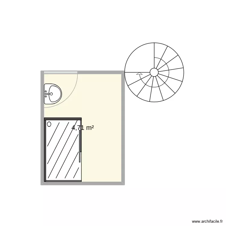 Etages. Plan de 1 Pièce et 5 m² Etages. Plan de 1 Pièce et 5 m²