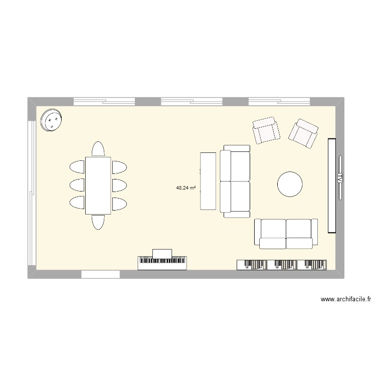 Salon Lali. Plan de 0 pièce et 0 m2