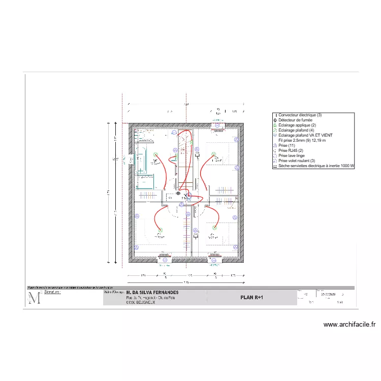 IMPLANT DA SILVA FERNANDES ETAGE. Plan de 