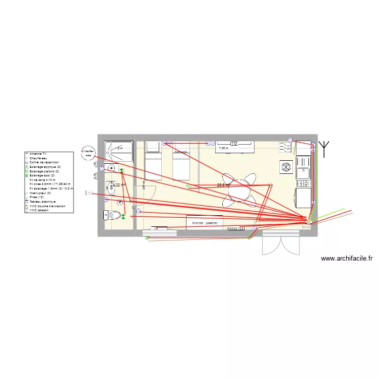 Cabanon plan elec. Plan de Cabanon plan elec. Plan de