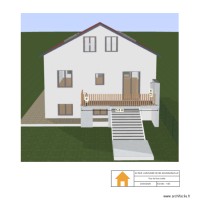 Vue de face avant travaux cotée 3D