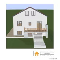 Vue de face avant travaux cot&eacute;e 3D