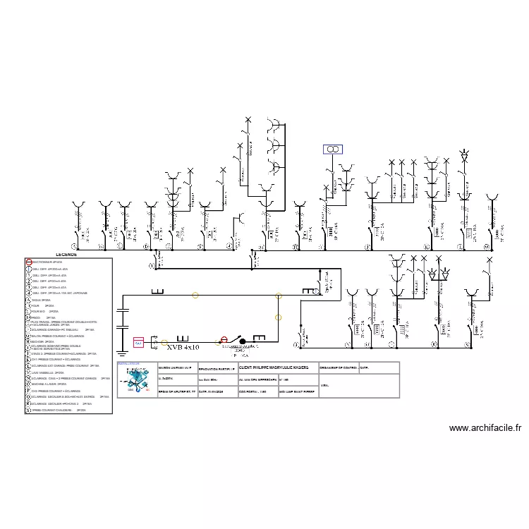 MADRY SCHEMA ELECTRIQUE. Plan de 