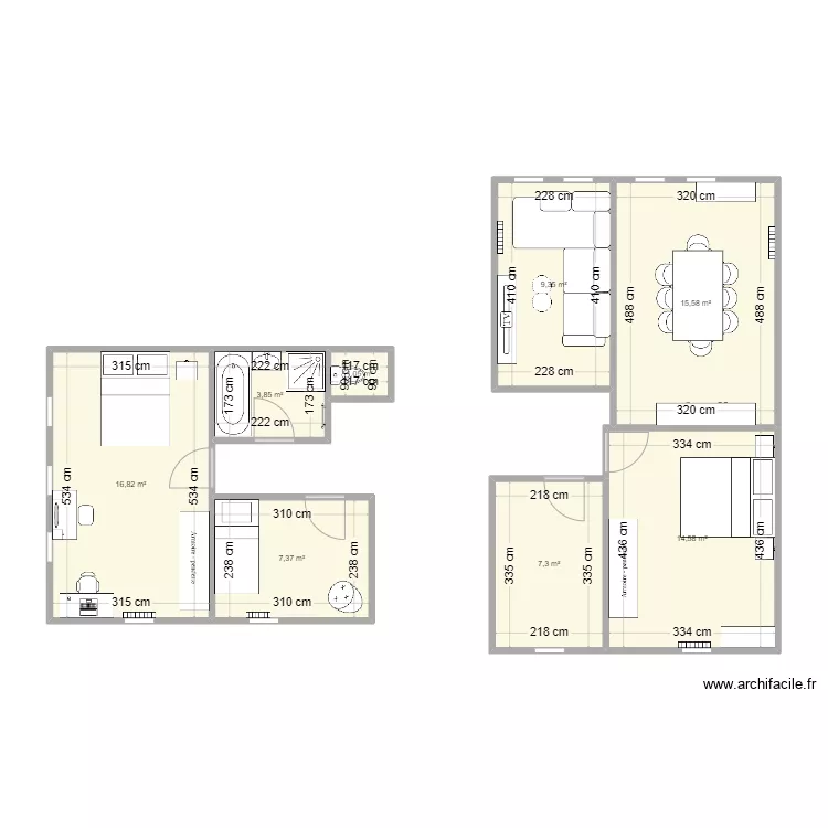 Appartement Mag Eguisheim. Plan de 