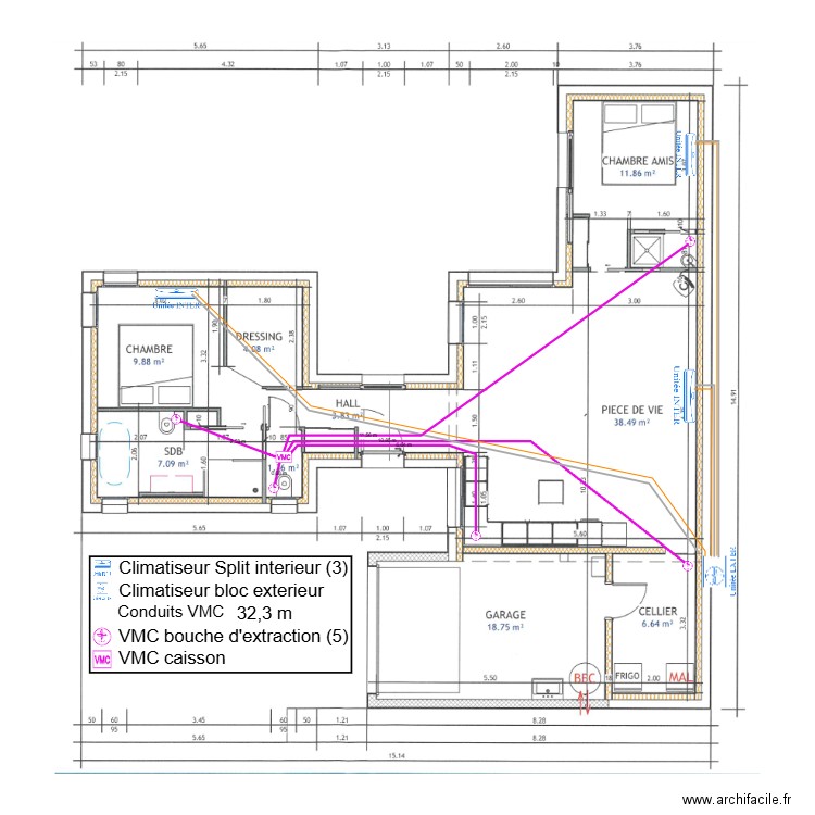THIROUIN Clim et VMC. Plan de 0 pièce et 0 m2