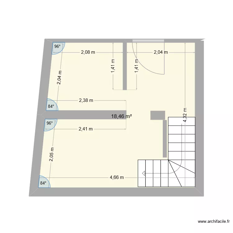 Entrée/Buanderie. Plan de 1 et 18 m² Entrée/Buanderie. Plan de 1 et 18 m²