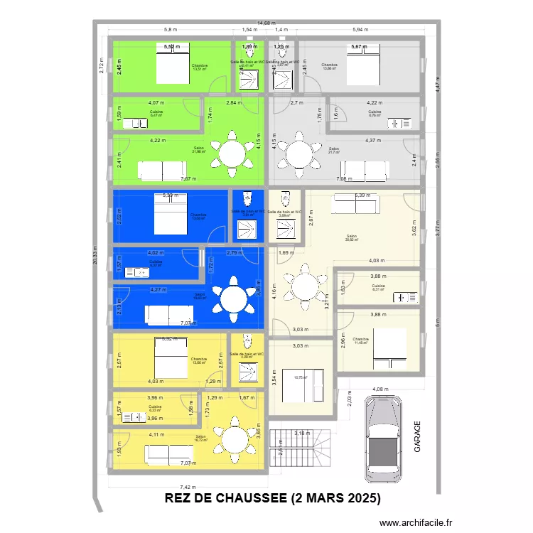 REZ DE CHAUSSEE 2 MARS 2025. Plan de 