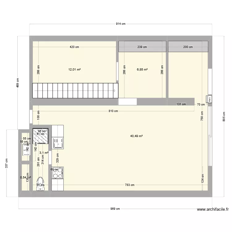 Garage Bi&egrave;vre Arnau 3 . Plan de 