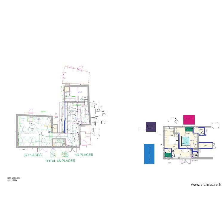 plan spa collectif. Plan de 11 pièces et 134 m2