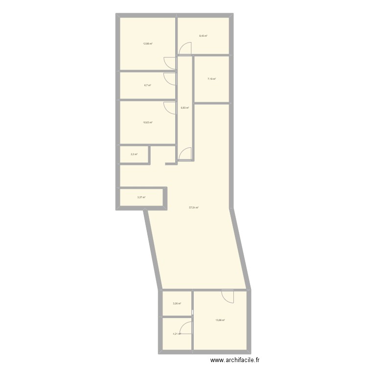 LOWER. Plan de 12 pièces et 137 m2