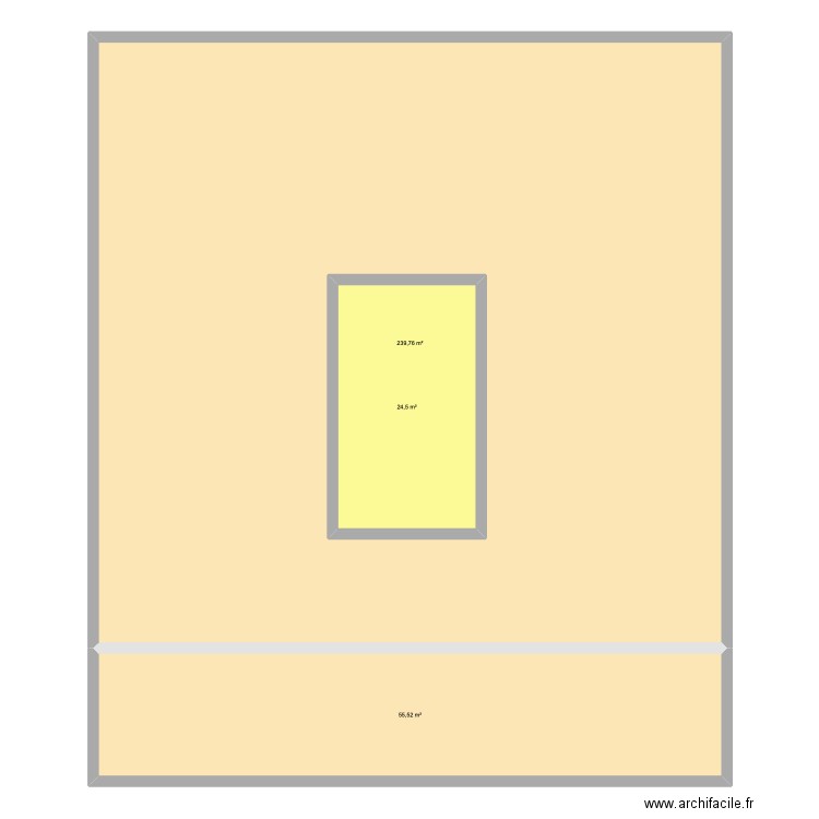 Amine Plafond. Plan de 3 pièces et 350 m2