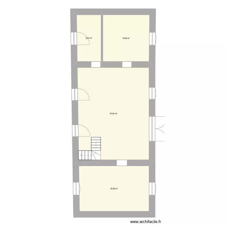 maison cote. Plan de 