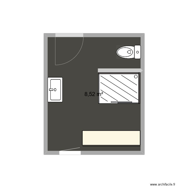 salle de bain etage. Plan de 0 pièce et 0 m2