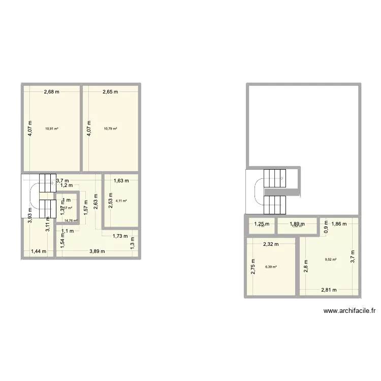 app2. Plan de 9 et 60 m² app2. Plan de 9 et 60 m²