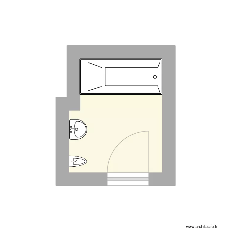 blochet etat initiale. Plan de 1 Pièce et 4 m² blochet etat initiale. Plan de 1 Pièce et 4 m²