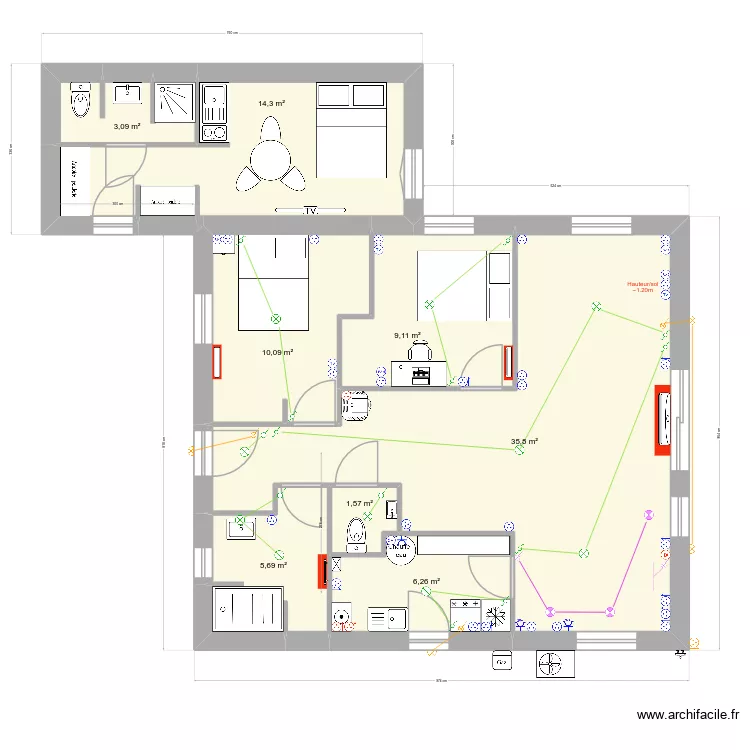 IsaExtension.v6. Plan de 8  et 86 m²