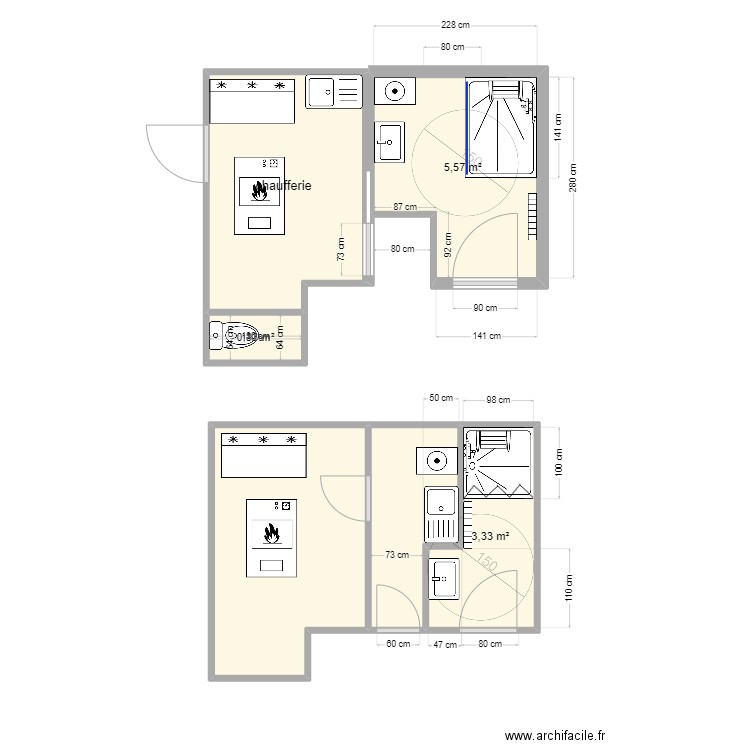 michel galan v2. Plan de 6 pièces et 26 m2