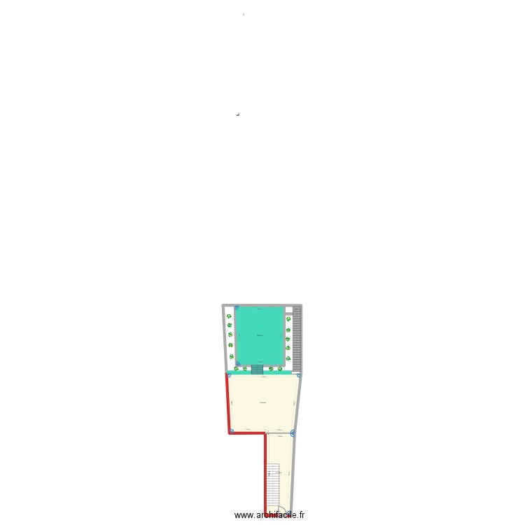 Jardin. Plan de 3 pièces et 94 m2