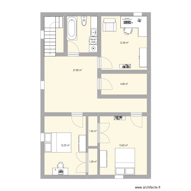 s-sol APRÈES. Plan de 0 pièce et 0 m2