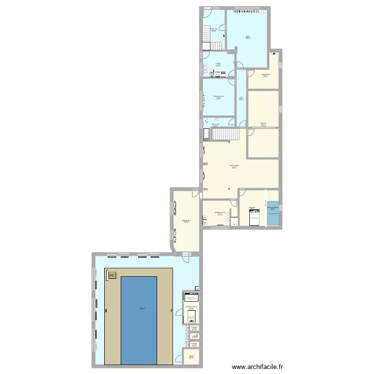 MicHan -1 AirBnB. Plan de 19 Pièces et 459 m² MicHan -1 AirBnB. Plan de 19 Pièces et 459 m²
