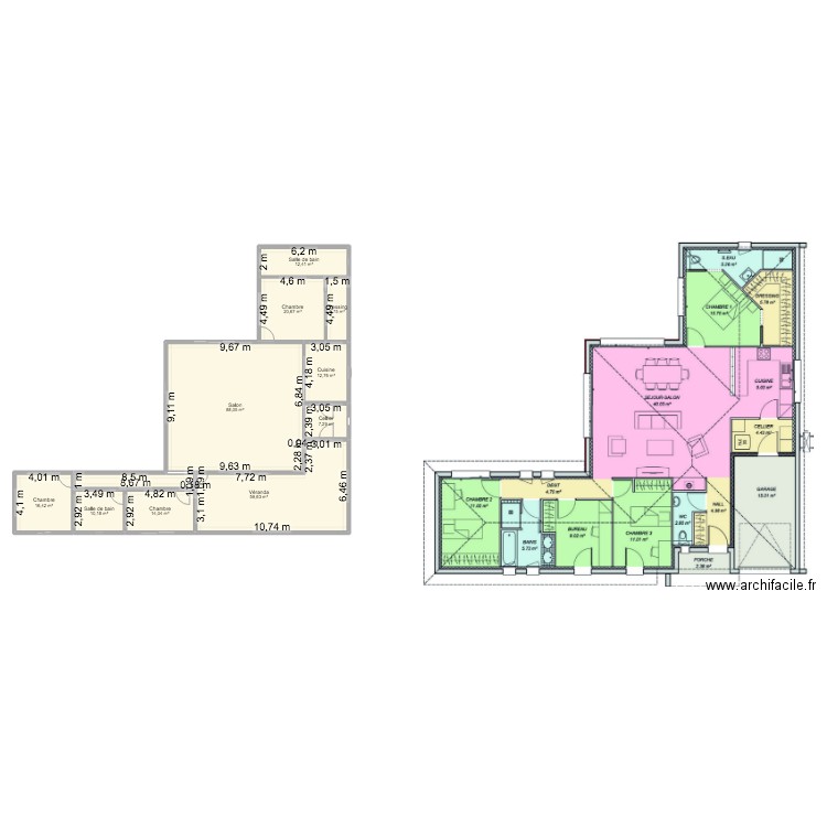 130. Plan de 10 pièces et 248 m2