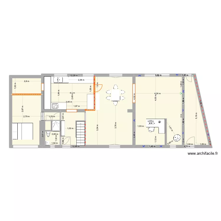 Plan cuisine Allinges. Plan de 