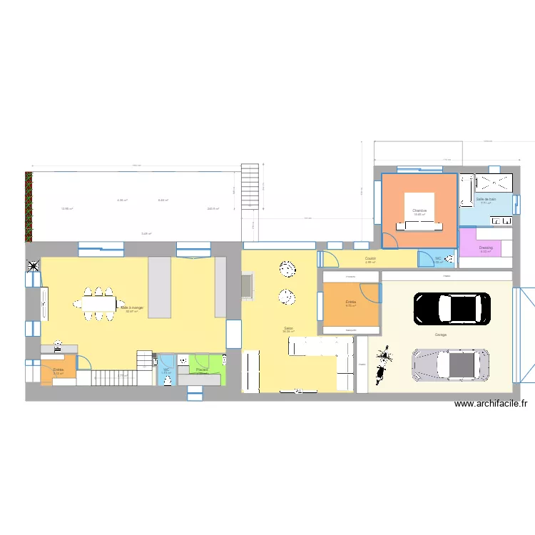 Projet d'agrandissement. Plan de 