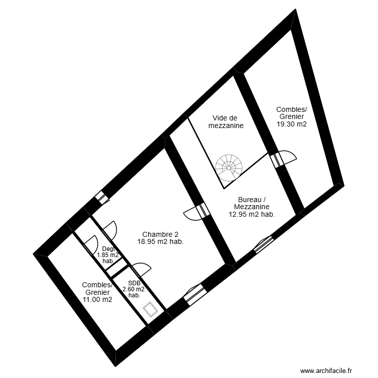 Boutault &agrave; Nou&acirc;tre plan R+1. Plan de 0 pièce et 0 m2