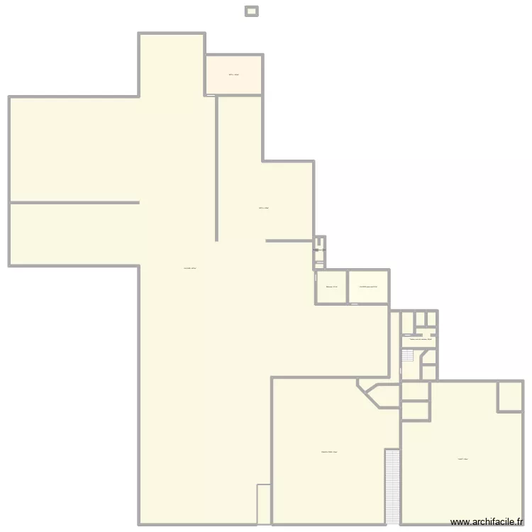 RDC DILLON. Plan de 21  et 2626 m²