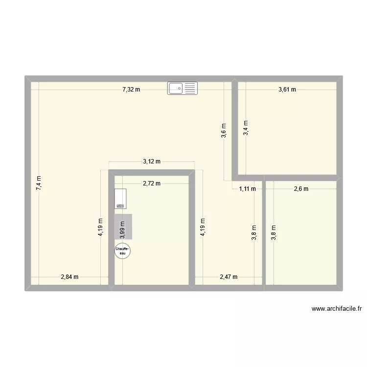 SousSols. Plan de 4 Pièces et 78 m² SousSols. Plan de 4 Pièces et 78 m²