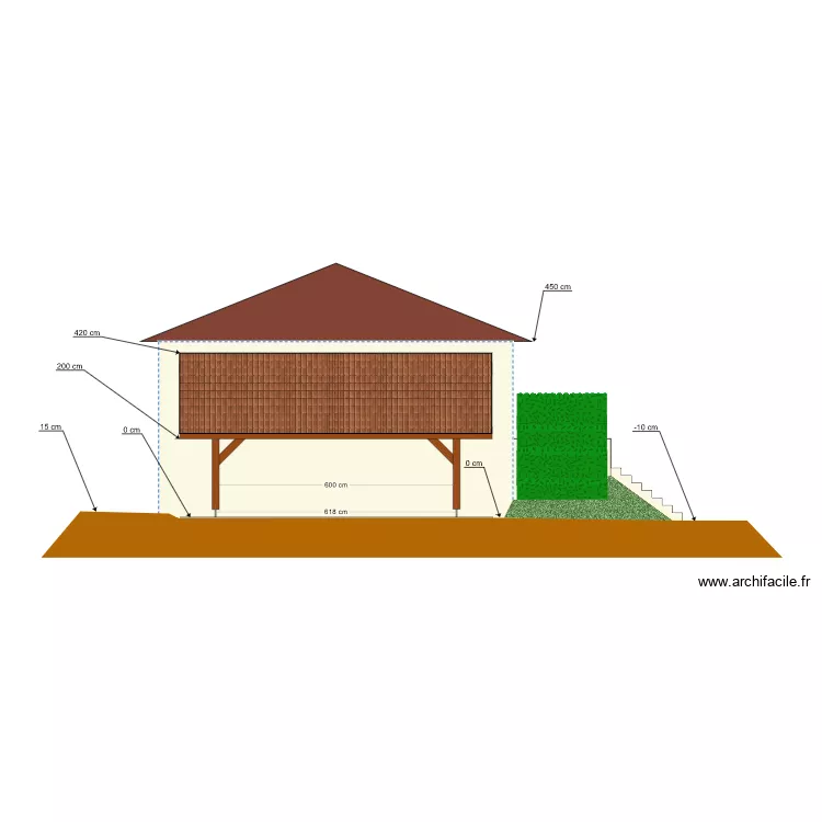 Facade Nord. Plan de 