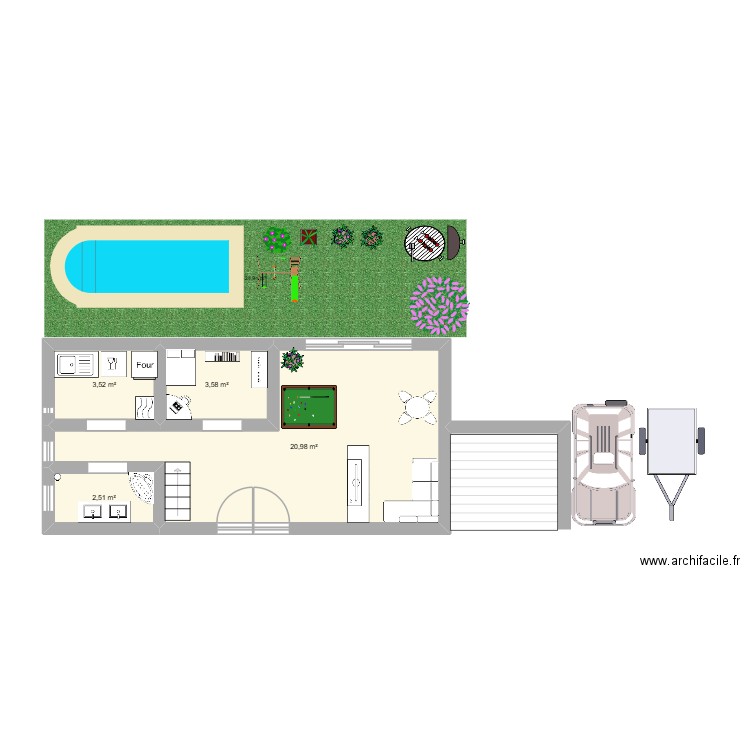 plan 2. Plan de 4 pièces et 31 m2