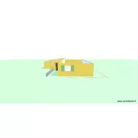 Extension + ext&eacute;rieur - sans escalier + Fen&egrave;tres - avec murs int&eacute;rieurs- V3
