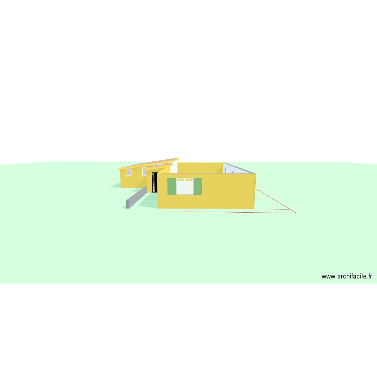 Extension + extérieur - sans escalier + Fenètres - avec murs intérieurs- V3. Plan de 5 pièces et 124 m2