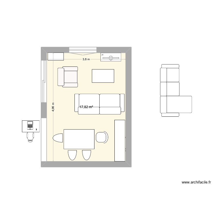 salon. Plan de 0 pièce et 0 m2