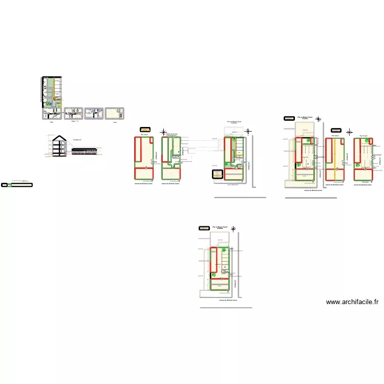 Malesherbes version 2 bis. Plan de 132  et 5088 m²