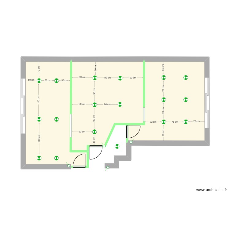 Plan éclairage. Plan de 0 pièce et 0 m2