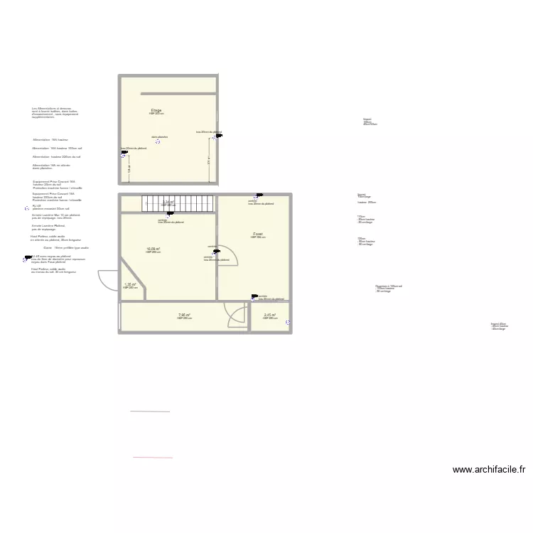 Dinan TirNaNog RJ45. Plan de 7  et 68 m²