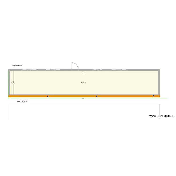 plan cliente step carre. Plan de 1  et 56 m²