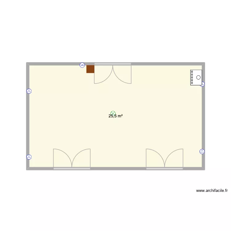 CUISINE. Plan de 1  et 26 m²
