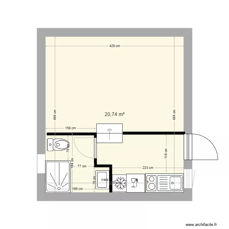 atelier. Plan de 