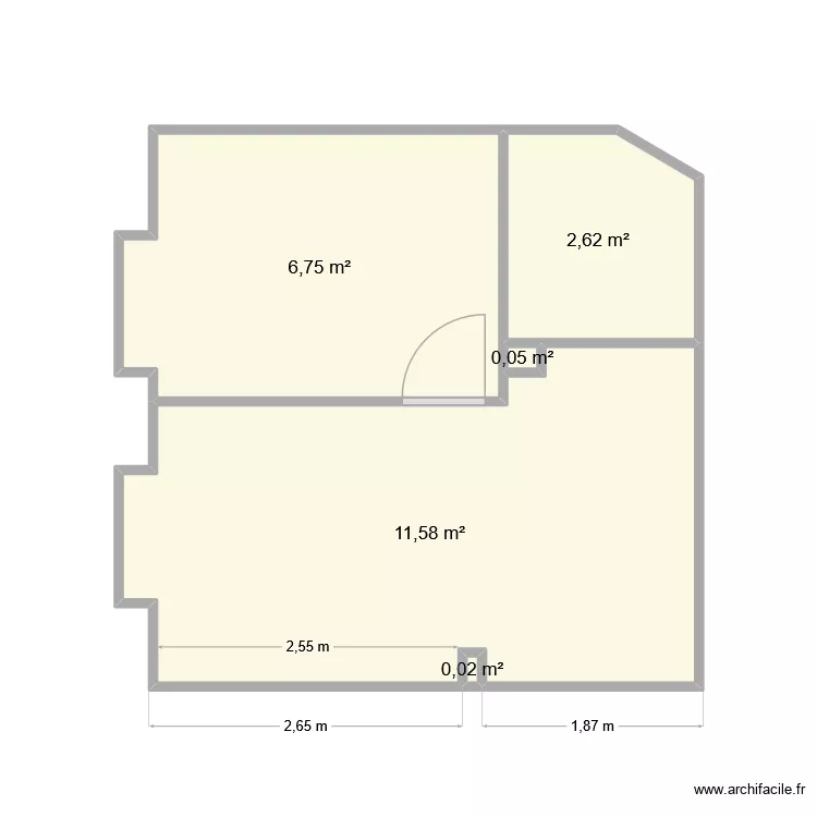 SANGAN Origine. Plan de 5 et 21 m² SANGAN Origine. Plan de 5 et 21 m²
