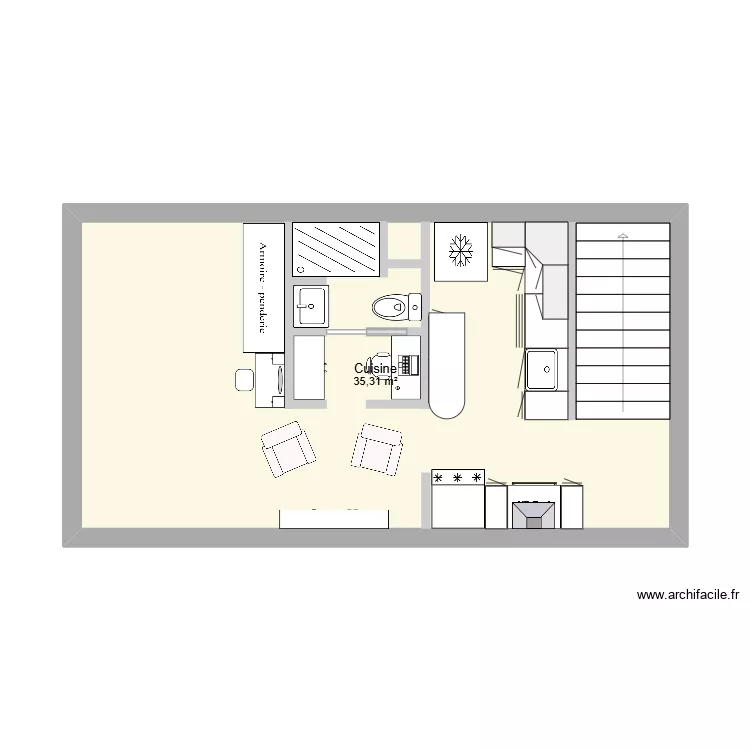 Garage. Plan de 1 et 35 m² Garage. Plan de 1 et 35 m²