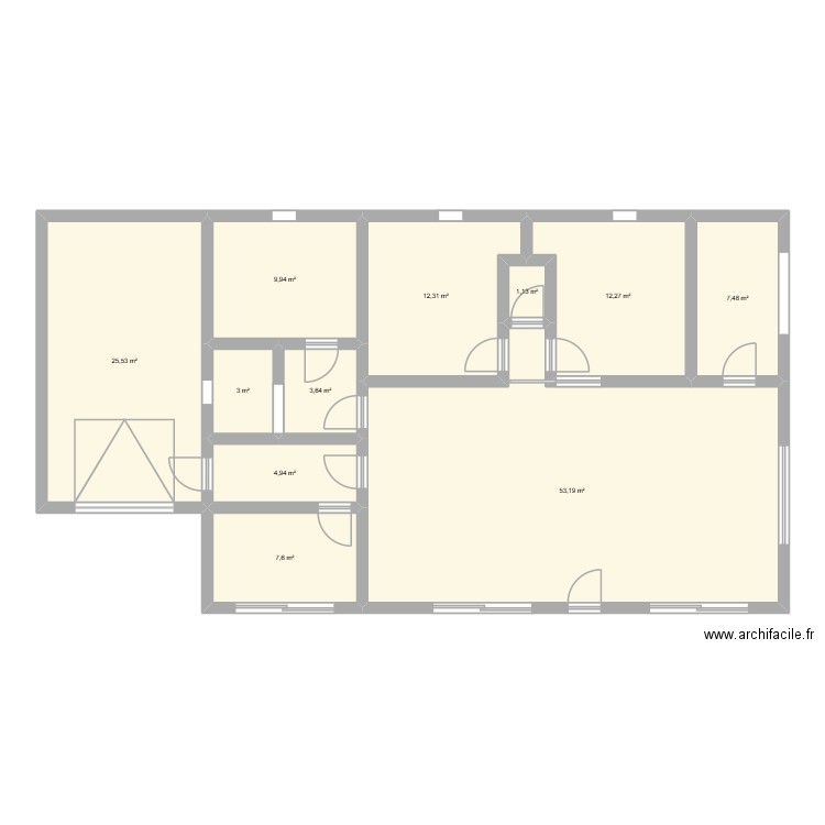Plan 2. Plan de 11 pièces et 141 m2